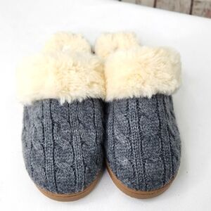J. CREW Cozy Cable Knit Women's Slippers